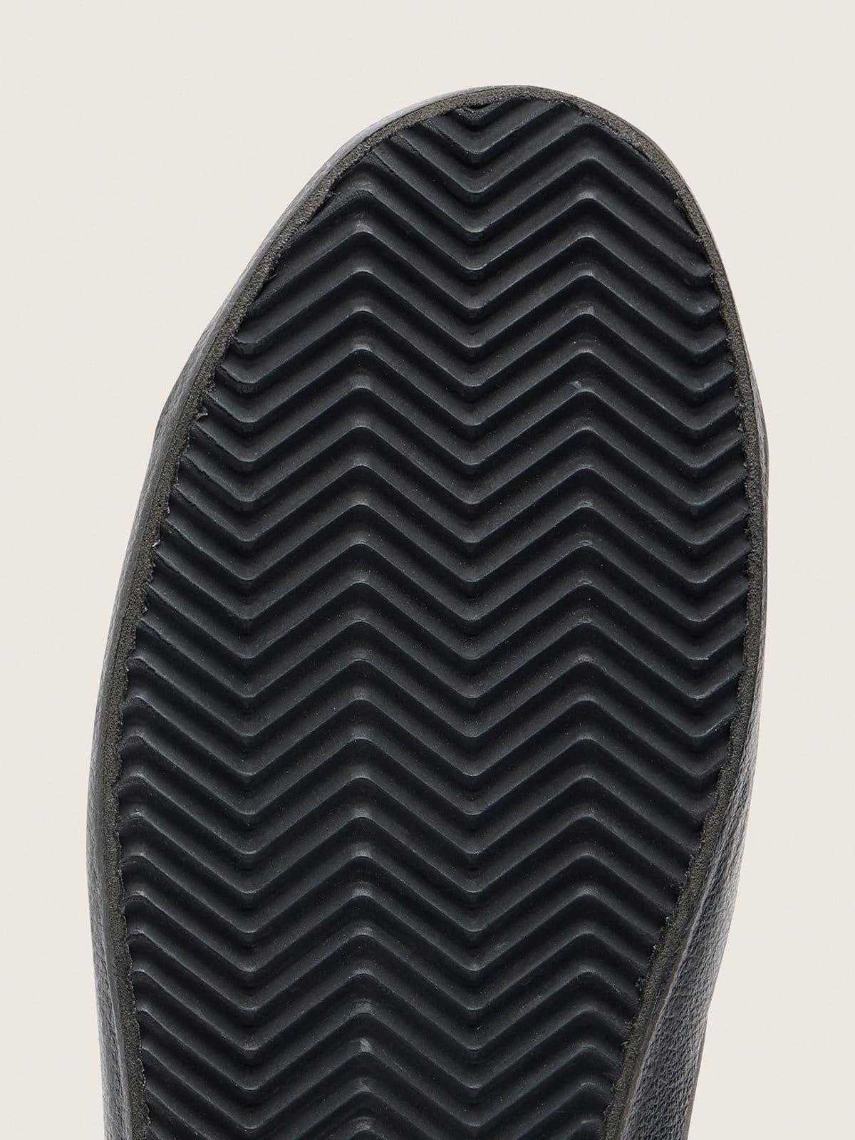 Super-Star in black nappa with suede details and black