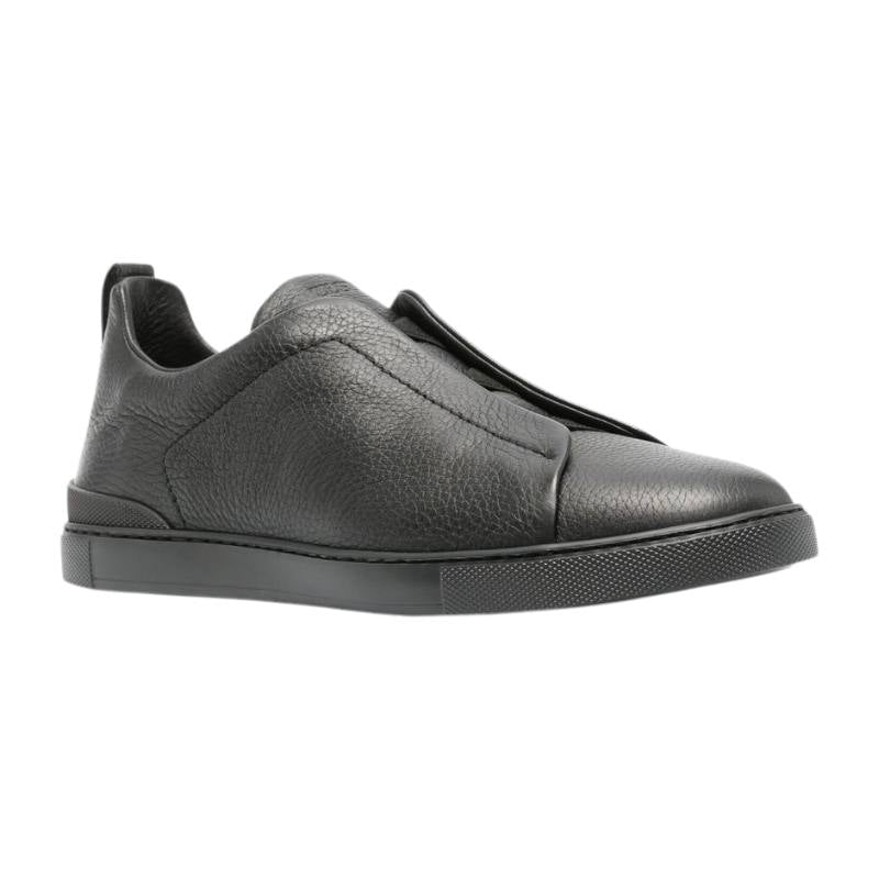 Zegna Triple Stitch low-top sneakers Leather Black