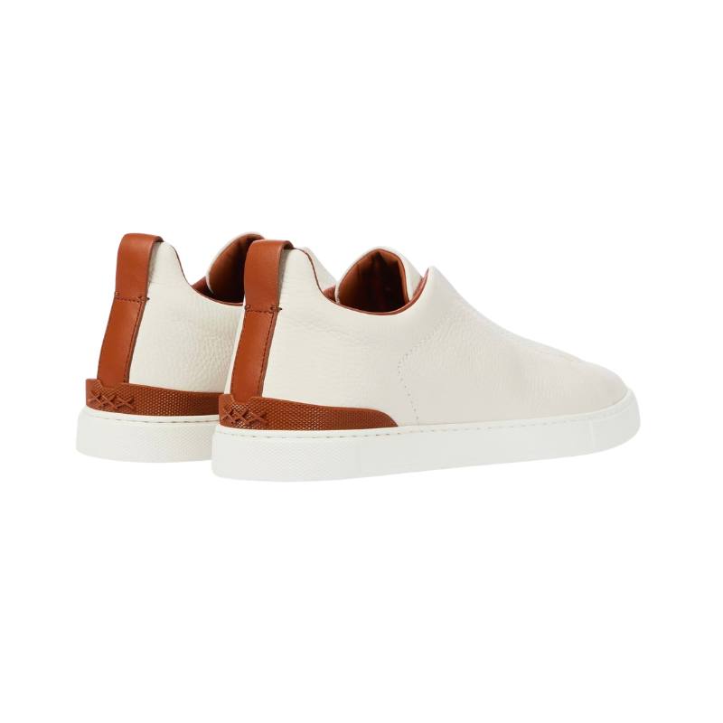 Zegna Triple Stitch leather WHITE TRIPLE STITCH