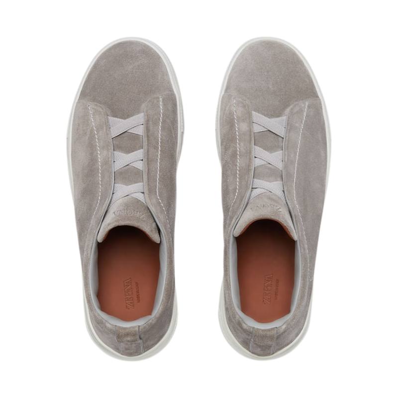 Zegna Grey Mélange Suede Triple Stitch™
