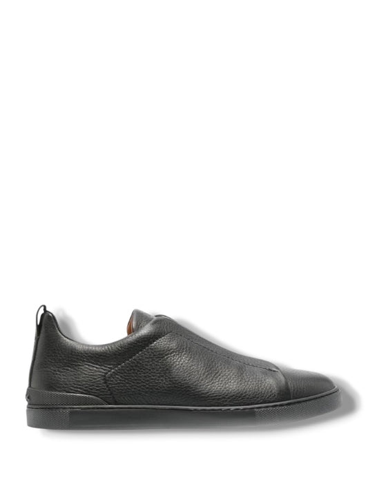 Zegna Triple Stitch low-top sneakers Leather Black