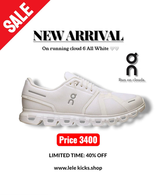on running cloud 6 all white